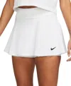 Nike Women's Court Dri-fit Victory Flouncy Tennis Skirt (plus Size) In White,black