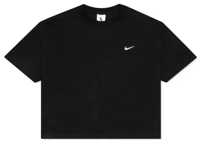 Pre-owned Nike Women's Lab Solo Swoosh Tee Shirt In Black