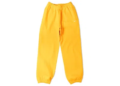 Pre-owned Nike Women's Nrg Solo Swoosh Fleece Pants In Orange