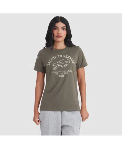 Nike Women's Olive Buffalo Bills 2025 Salute To Service Sideline T-shirt In Green