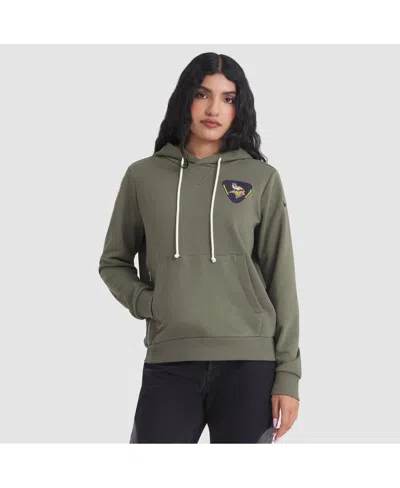 Nike Women's Olive Minnesota Vikings 2025 Salute To Service Sideline Standard Issue Dri-fit Hoodie In Green