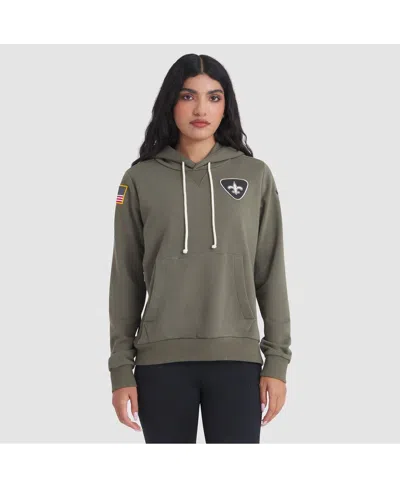Nike Women's Olive New Orleans Saints 2025 Salute To Service Sideline Standard Issue Dri-fit Hoodie In Green