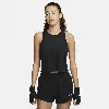 Nike Women's One Classic Breathe Dri-fit Cropped Tank Top In Black