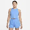 Nike Women's One Classic Dri-fit Cropped Tank Top In Blue