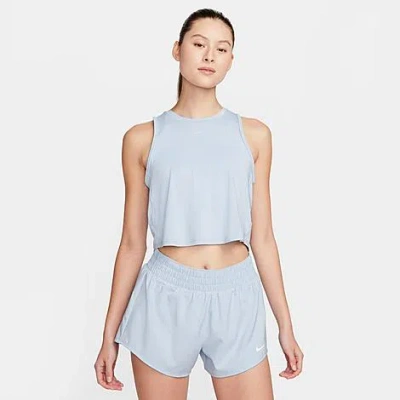 Nike Women's Solid One Classic Dri-fit Cropped Tank Top In Blue