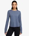 Nike Women's One Classic Dri-fit Long-sleeve Top In Blue