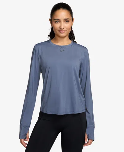 Nike Women's One Classic Dri-fit Long-sleeve Top In Blue