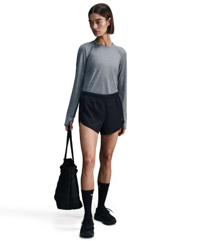 Nike Women's One Classic Dri-fit Long-sleeve Top In Gray