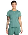 Nike Dri-fit One Women's Standard Fit Short-sleeve Top In Bicoastal,black