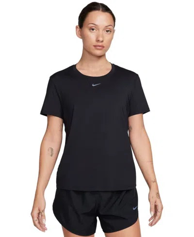 Nike Sportswear Club Chill Knit Mod Crop T-shirt In Black