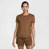 Nike Women's One Classic Dri-fit Short-sleeve Top In Brown