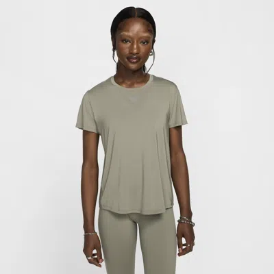 Nike Women's One Classic Dri-fit Short-sleeve Top In Light Army/ Black