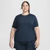 Nike Women's One Classic Dri-fit Short-sleeve Top (plus Size) In Armrnv,bla