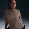 Nike Women's One Classic Dri-fit Short-sleeve Top (plus Size) In Brown
