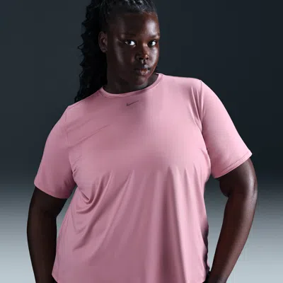 Nike Women's One Classic Dri-fit Short-sleeve Top (plus Size) In Pink