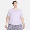 Nike Women's One Classic Dri-fit Short-sleeve Top (plus Size) In Purple