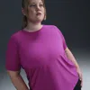 Nike Women's One Classic Dri-fit Short-sleeve Top (plus Size) In Purple