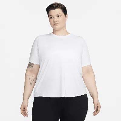 Nike Women's One Classic Dri-fit Short-sleeve Top (plus Size) In White