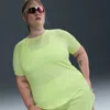 Nike Women's One Classic Dri-fit Short-sleeve Top (plus Size) In Yellow