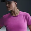 Nike Women's One Classic Dri-fit Short-sleeve Top In Hfchsi,bla
