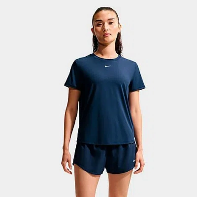 Nike Women's One Classic Dri-fit Short-sleeve T-shirt In Blue