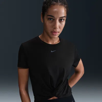 Nike Women's One Classic Twist Dri-fit Short-sleeve Top In Black