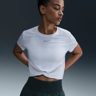 Nike Women's One Classic Twist Dri-fit Short-sleeve Top In White
