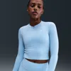 Nike Women's One Dri-fit 1/2-zip Mid Layer In Blue