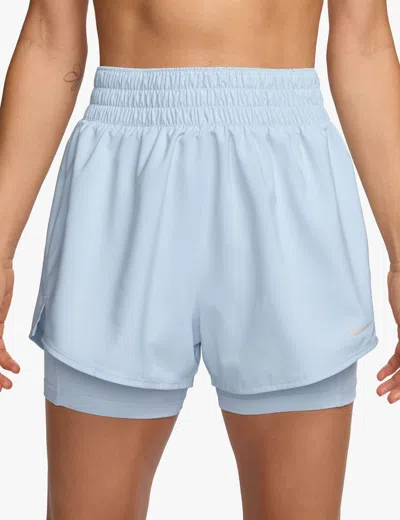 Nike Women's One Dri-fit 2-in-1 Shorts In Blue