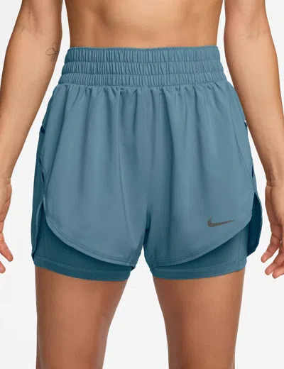 Nike Women's One Dri-fit 2-in-1 Shorts In Blue