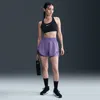 Nike Women's One Dri-fit Ultra High-waisted 3" Brief-lined Shorts In Purple