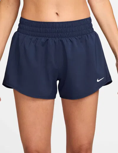 Nike Women's One Dri-fit 3" Brief-lined Shorts In Blue