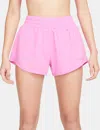 Nike Dri-fit Mid-rise 3-inch Brief-lined Shorts In Pink