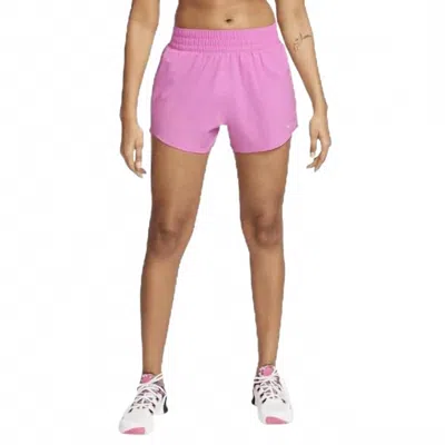 Nike Women's One Dri-fit 3in Brief Lined Athletic Running Shorts In Pink
