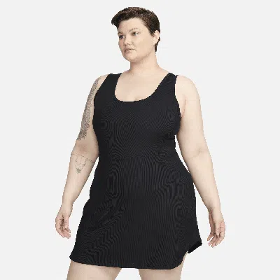 Nike Women's One Dri-fit Dress (plus Size) In Black,lt Orewood Brn,cool Grey