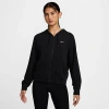 Nike Women's Dri-fit One Full-zip French Terry Hoodie In Black 