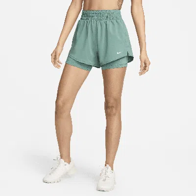 Nike Women's One Dri-fit High-waisted 3" 2-in-1 Shorts In Green
