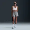 Nike Women's One Dri-fit High-waisted 3" 2-in-1 Shorts In Smoke Grey/htr