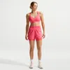 Nike Women's One Dri-fit High-waisted 3" 2-in-1 Shorts In Pink