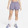 Nike Women's One Dri-fit High-waisted 3" 2-in-1 Shorts In Purple
