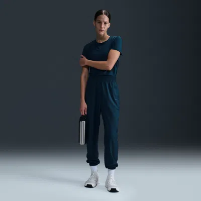 Nike Women's One Dri-fit High-waisted 7/8 Jogger Pants In Armrnv,bla