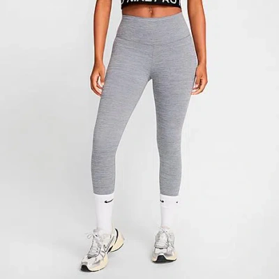 Nike Women's One Dri-fit High-waisted Crop Leggings In Gray