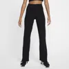Nike Women's One Dri-fit High-waisted Fold-over Pants In Black/black