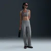 Nike Women's One Dri-fit High-waisted Fold-over Pants In Grey