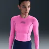 Nike Women's One Dri-fit Long-sleeve Top In Pink