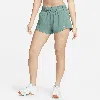 Nike Women's One Dri-fit Mid-rise 3" Brief-lined Shorts In Green
