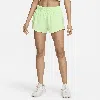 Nike Women's One Dri-fit Mid-rise 3" Brief-lined Shorts In Green