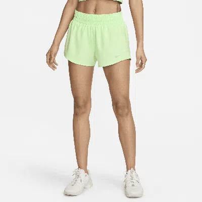 Nike Women's One Dri-fit Mid-rise 3" Brief-lined Shorts In Green