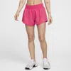 Nike Women's One Dri-fit Mid-rise 3" Brief-lined Shorts In Pink