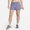 Nike Women's One Dri-fit Mid-rise 3" Brief-lined Shorts In Purple